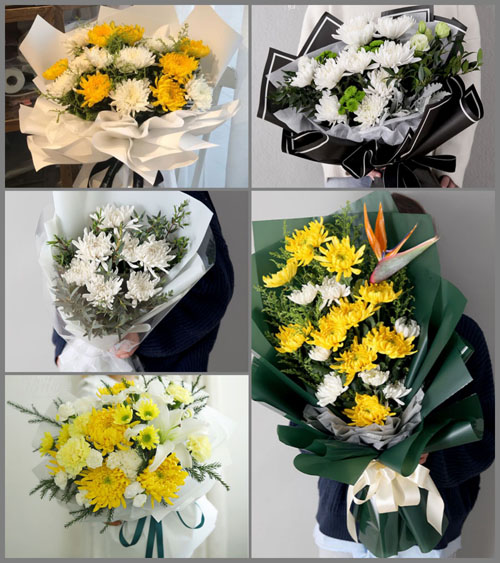 江苏扬州邗江区方巷镇花城村白事花束代送